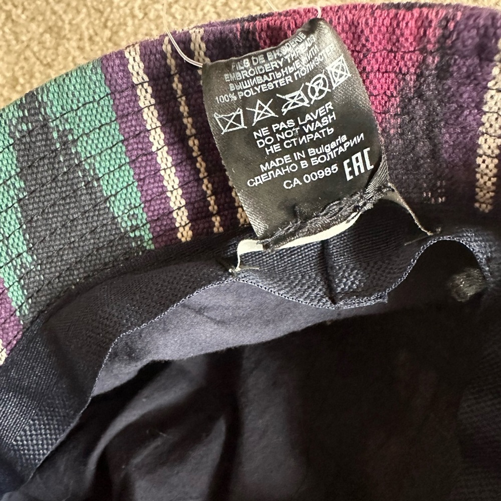 Isabel Marant Purple, Teal & White Striped Bucket Hat - Picture 6 of 8